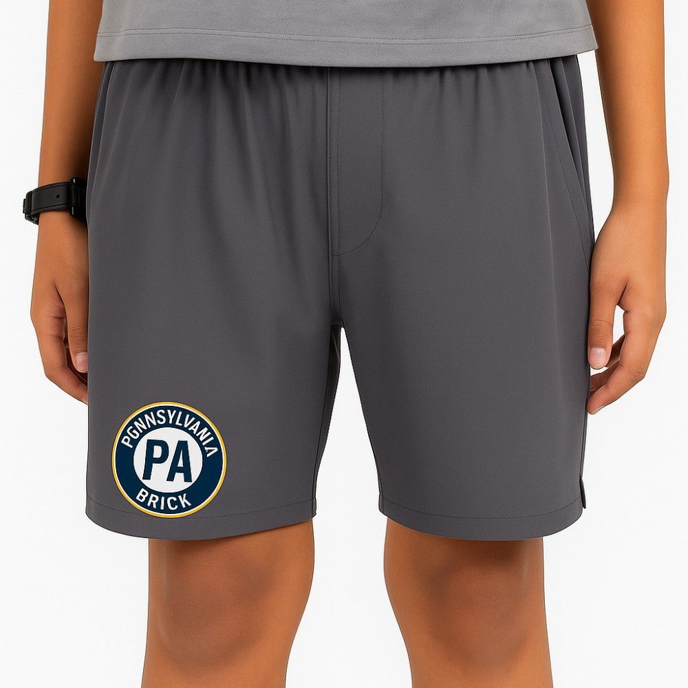 Spring 2026 - Team Pennsylvania Brick  - Customized Youth Dryland Short - Gray (Warroad Brand)